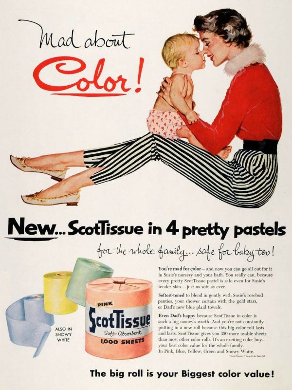 Remember retro toilet paper that had colors & patterns, before it was