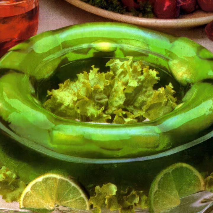 Vintage pineapple hula hoop Jello dessert (1979)