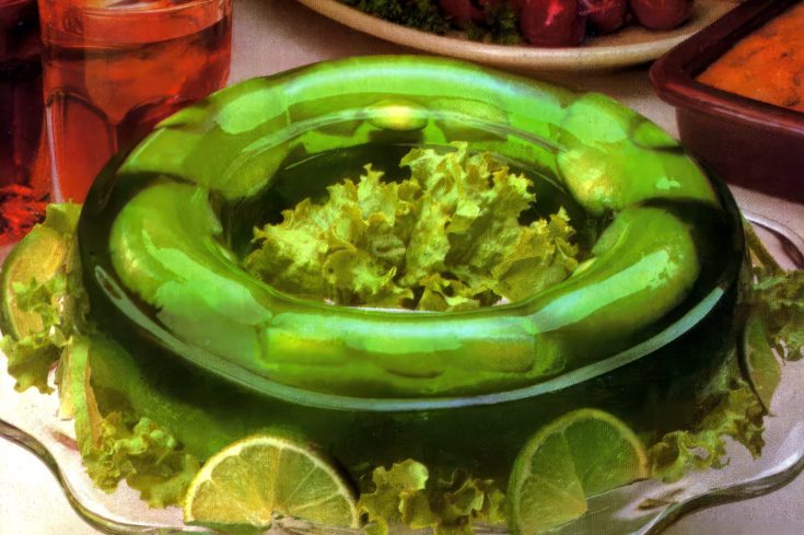 Vintage pineapple hula hoop Jello dessert 1979