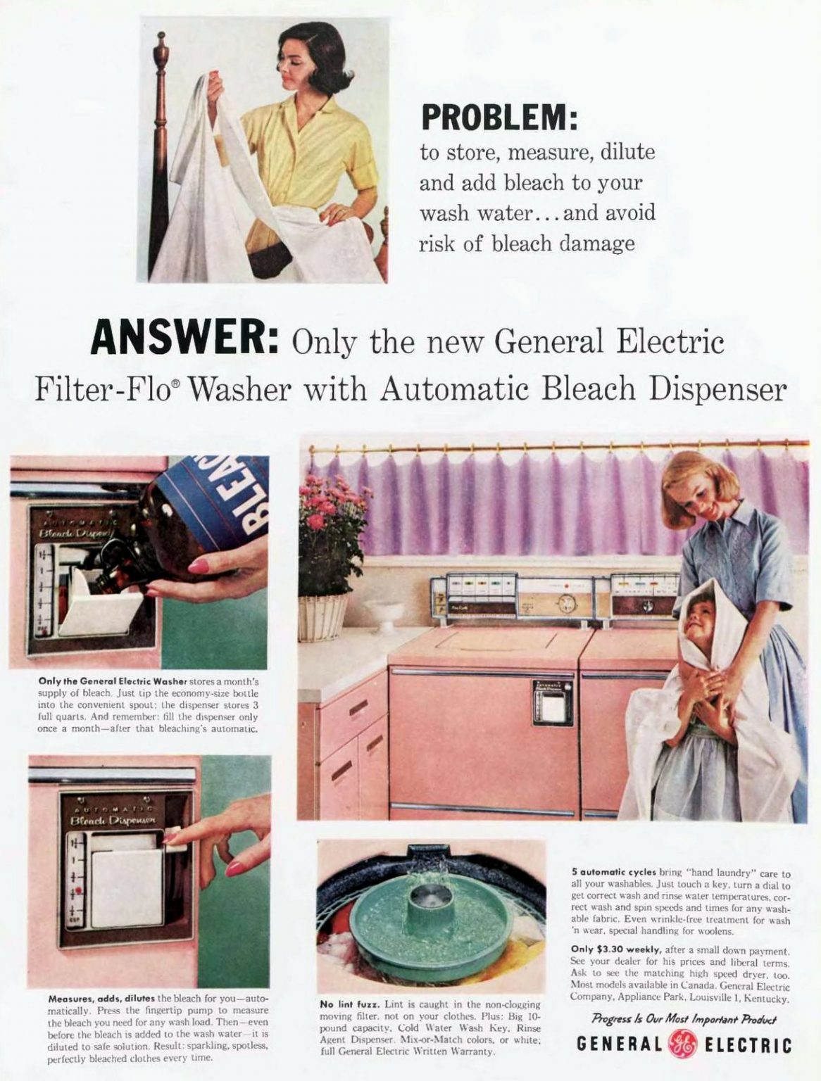 See pastel pink washers & dryers from the 50s & 60s Click Americana
