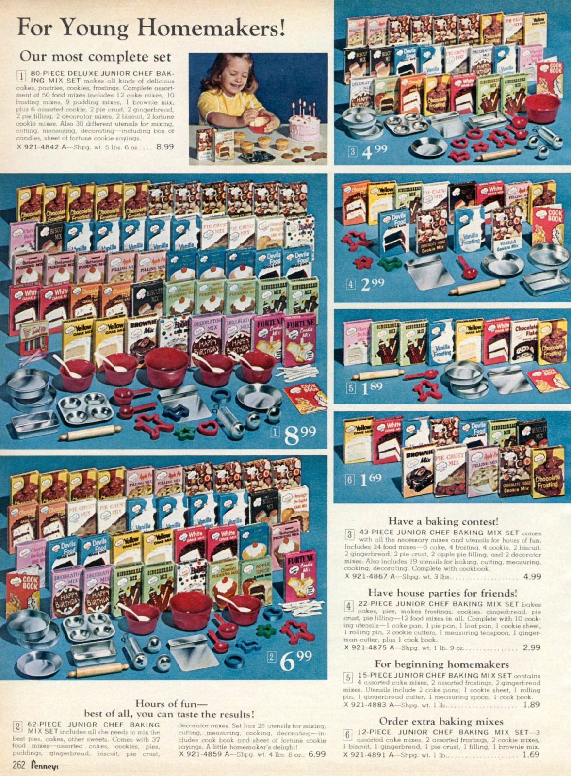 Vintage play food packages (1967) via ClickAmericana com