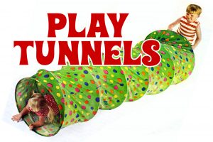 Vintage play tunnels for kids - Fun from the 1970s