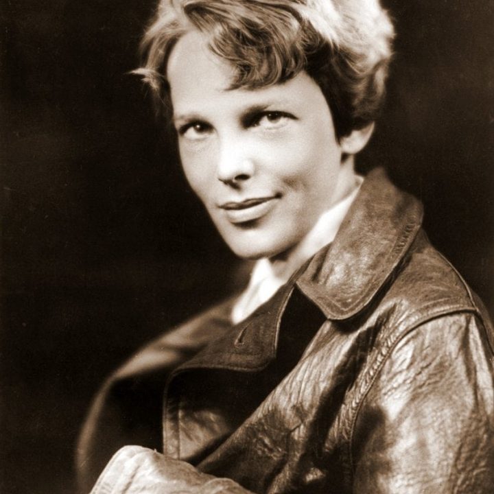 Vintage portrait of Amelia Earhart