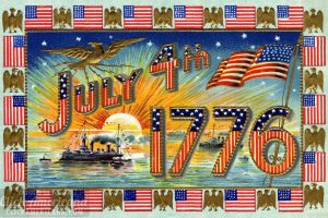 Vintage postcard July 4 1776