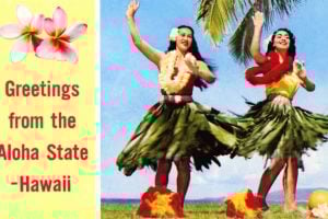 Vintage postcards of Hawaii from the 50s