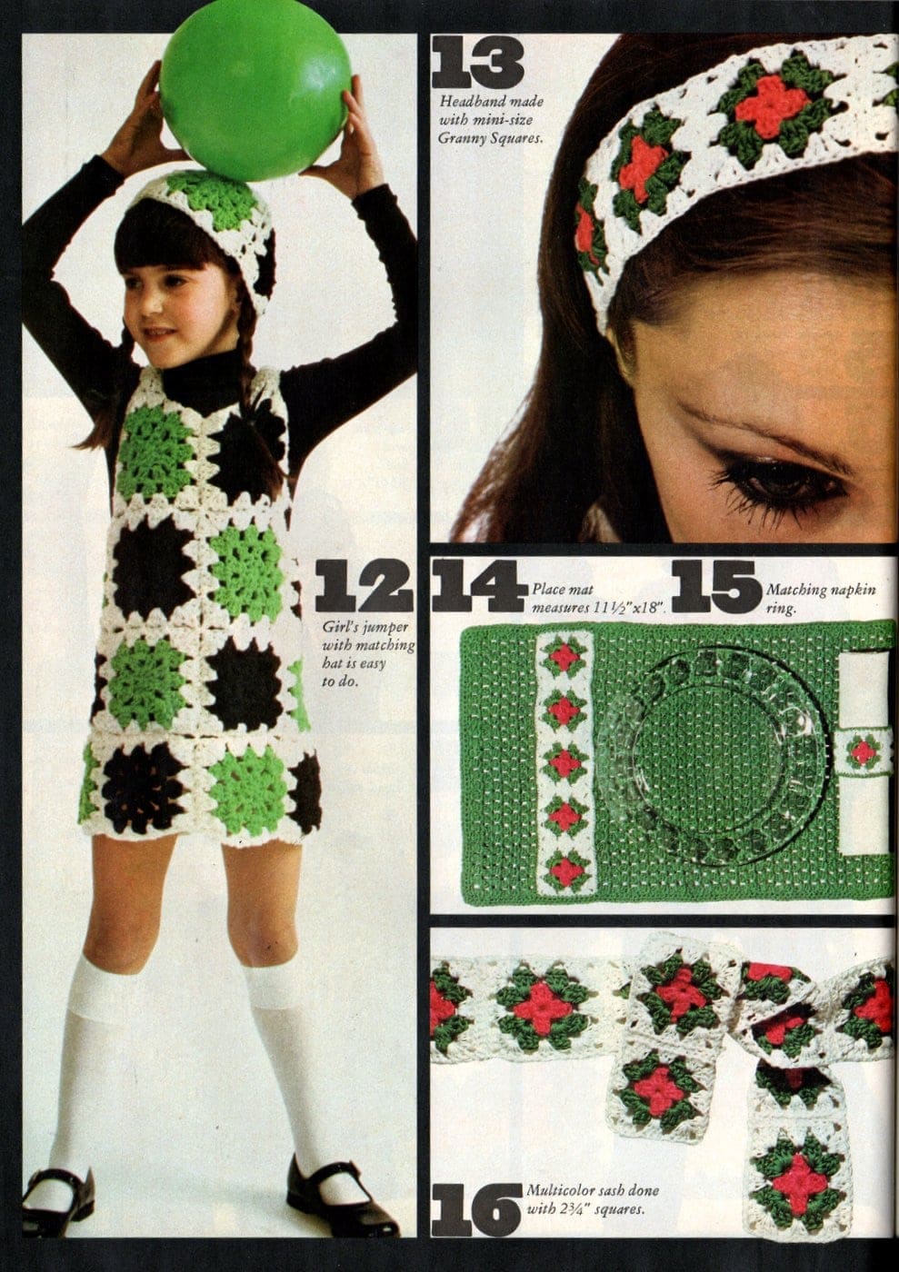 Vintage projects to crochet with granny squares 1970s (4)