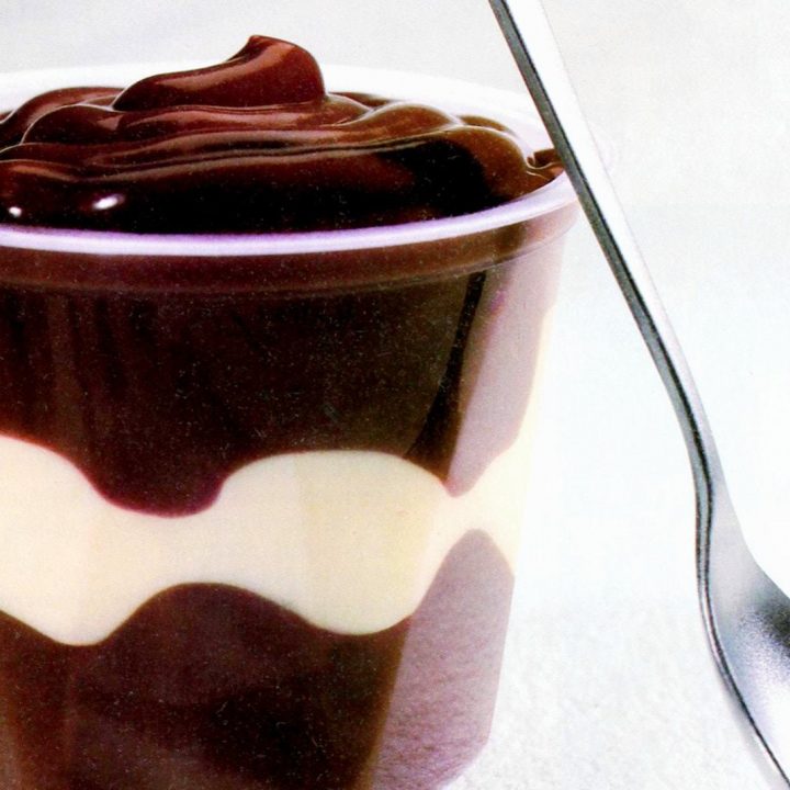 Vintage pudding cups chocolate and vanilla snacks from the 1970s 1980s 1990s