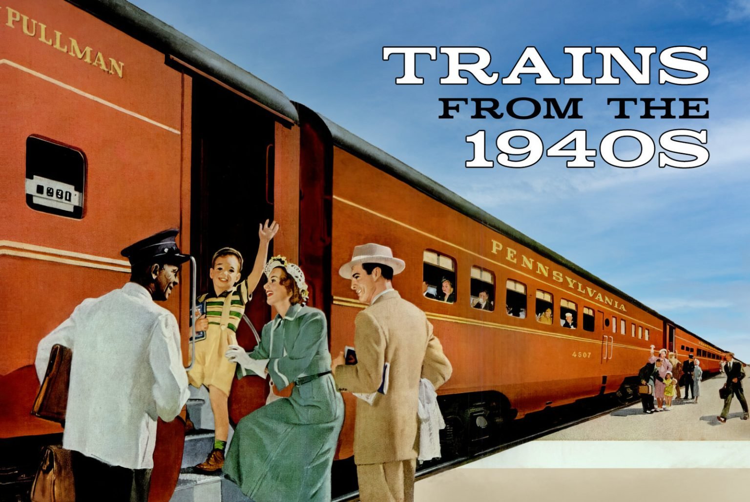 See trains from the 1940s, when passengers could ride the railroad in
