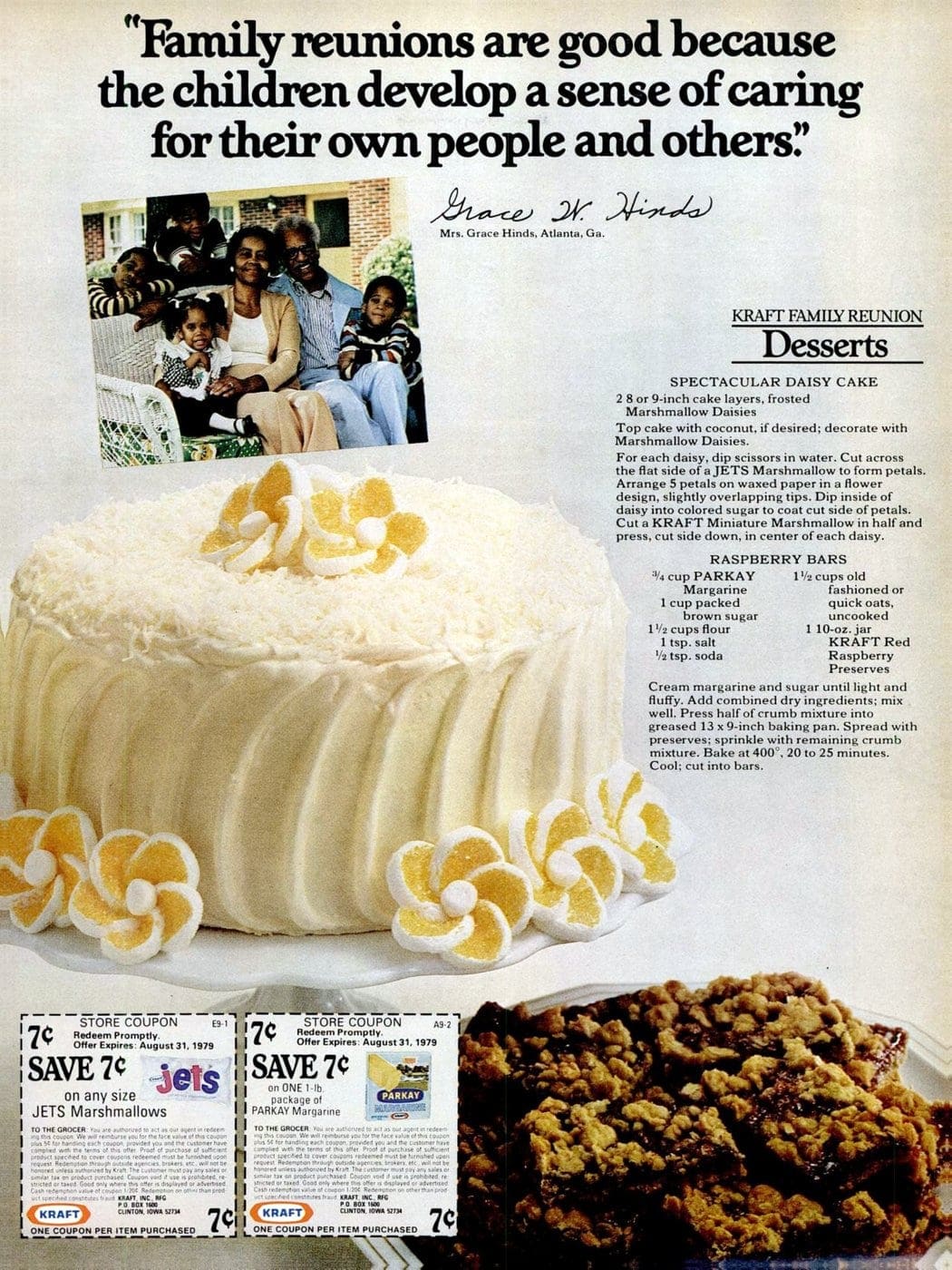 Vintage recipe for a spectacular daisy cake from 1979