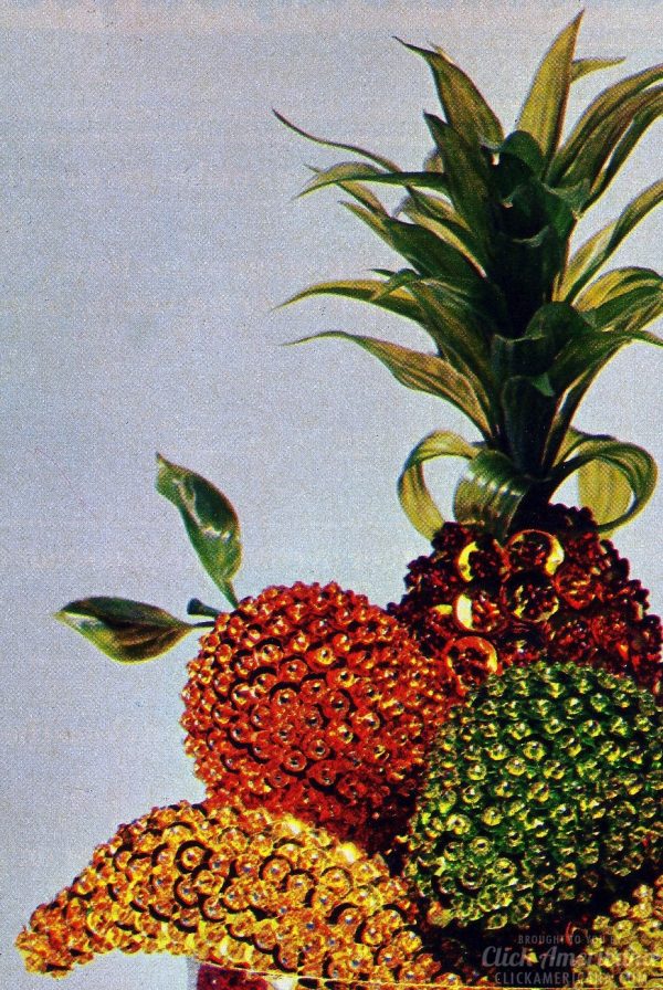 Sparking sequined crafts Beaded fruit & jeweled Christmas ornaments