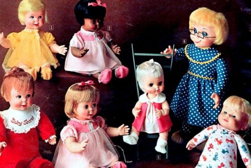 Vintage talking dolls from the '60s Just pull the string and they say different things!