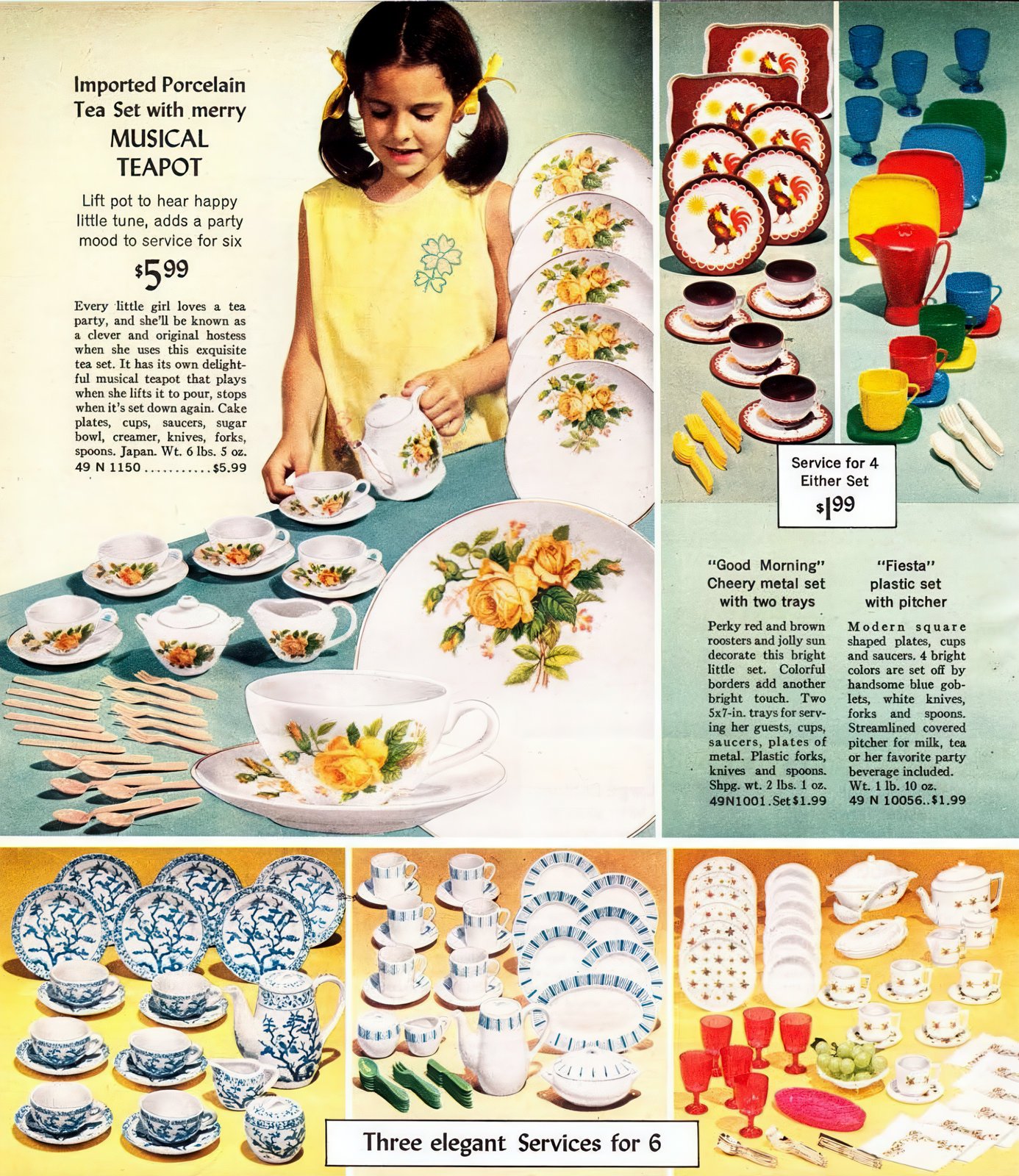 Vintage tea party dishes from the sixties via ClickAmericana com