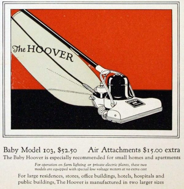 The first vintage vacuum cleaners & the history of the famous Hoover