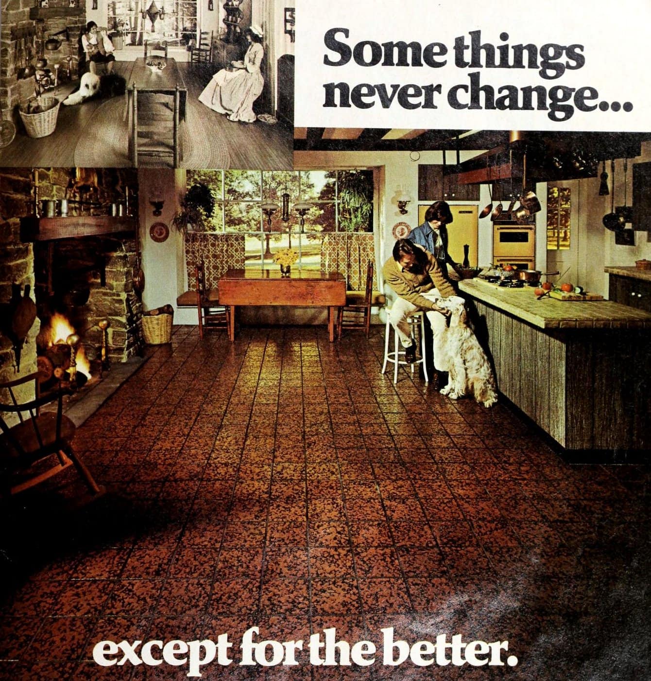 Vintage vinyl kitchen floors from the seventies - From ClickAmericana com (2)