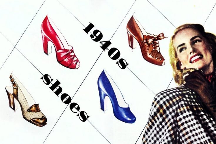 Vintage women's shoes from the 1940s