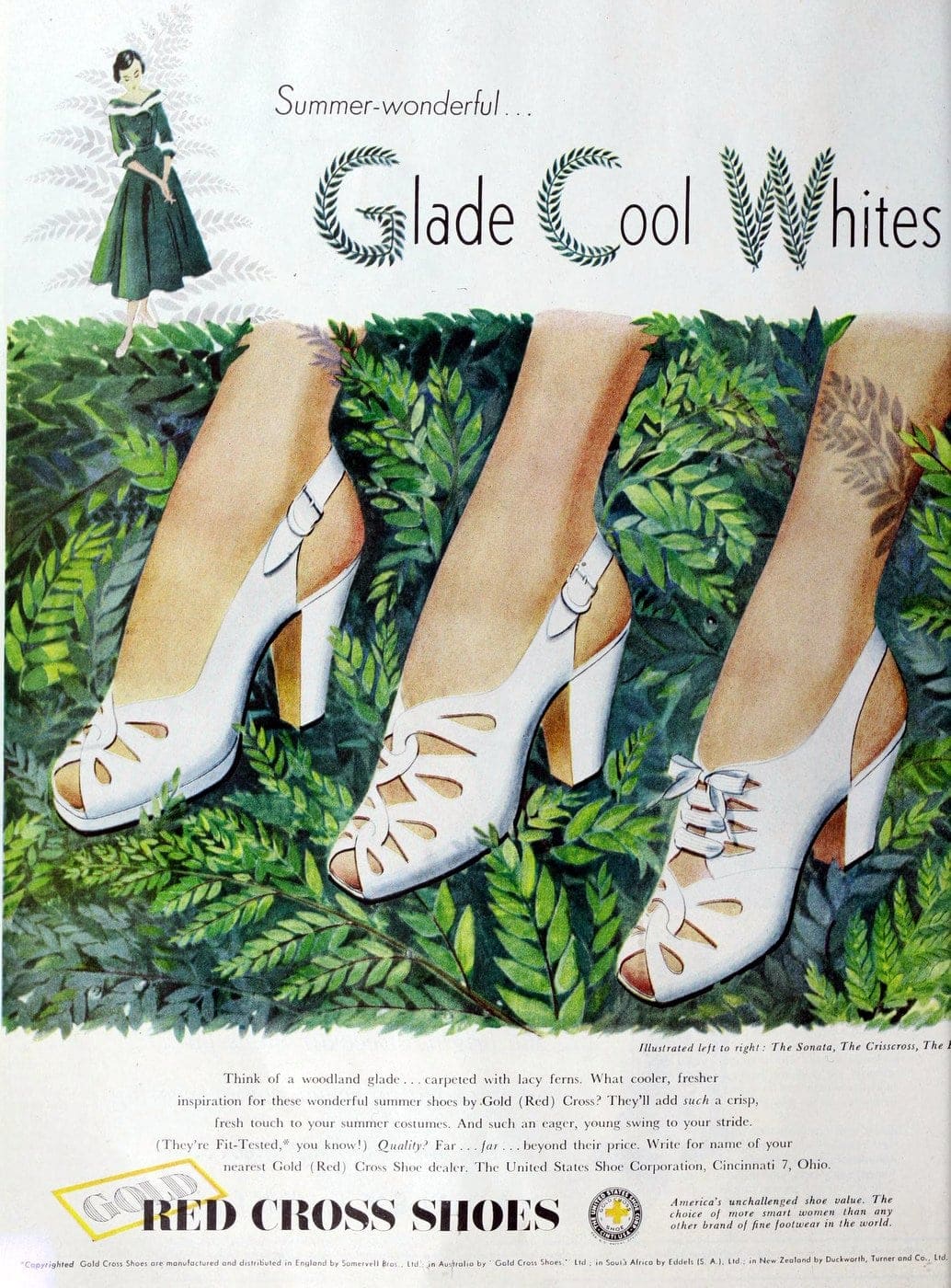Women's shoes from the 1940s See stylish highheeled vintage footwear Click Americana