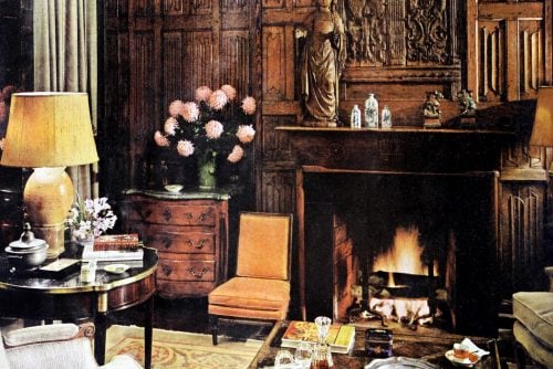 Vintage woodwork made this country-style living room