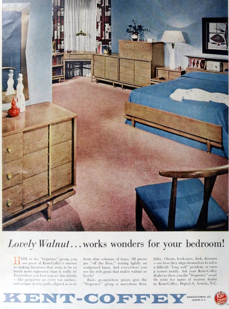 Vintage 1950s bedroom decor See 50+ examples of midcentury master