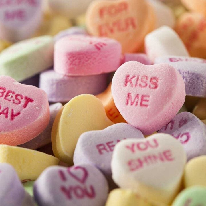 Candy Conversation Hearts for Valentine's Day