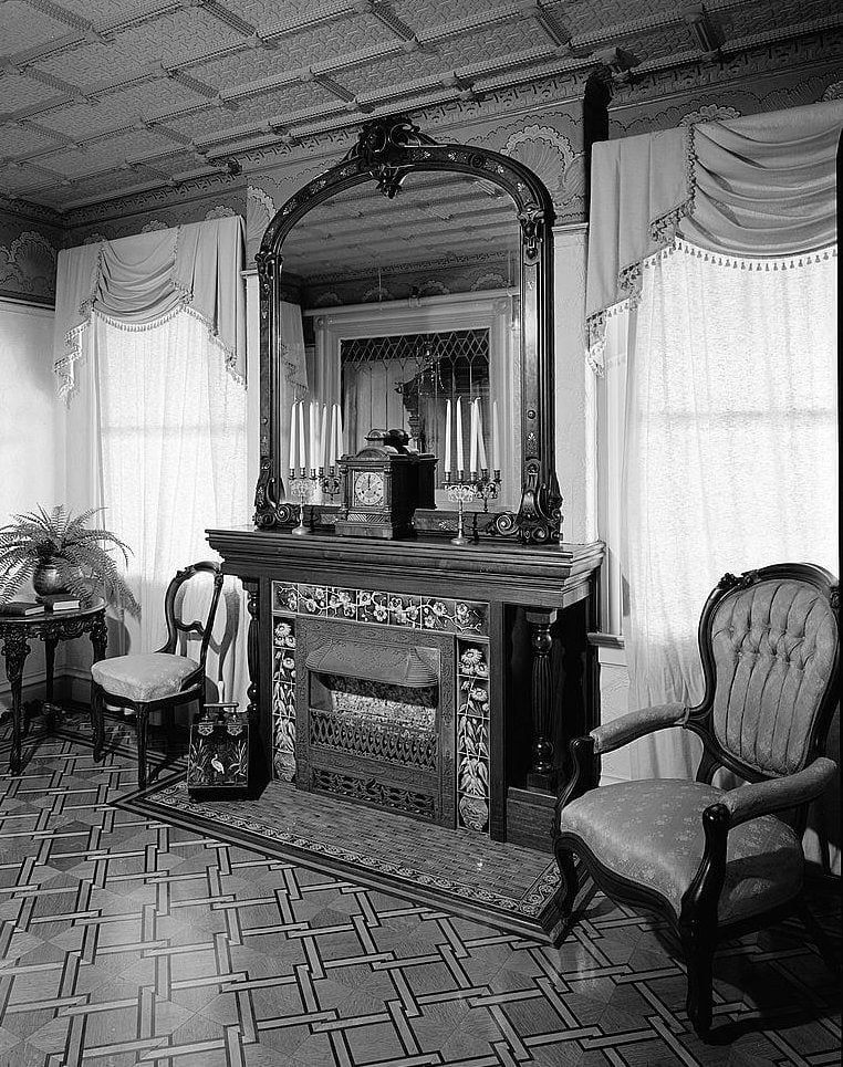 See inside the bizarre 160-room Winchester Mystery House: From the haunted, mixed-up mind of Mrs William W Winchester 3 Winchester House inside - fireplace