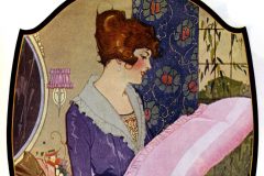 Woman with blanket for hope chest