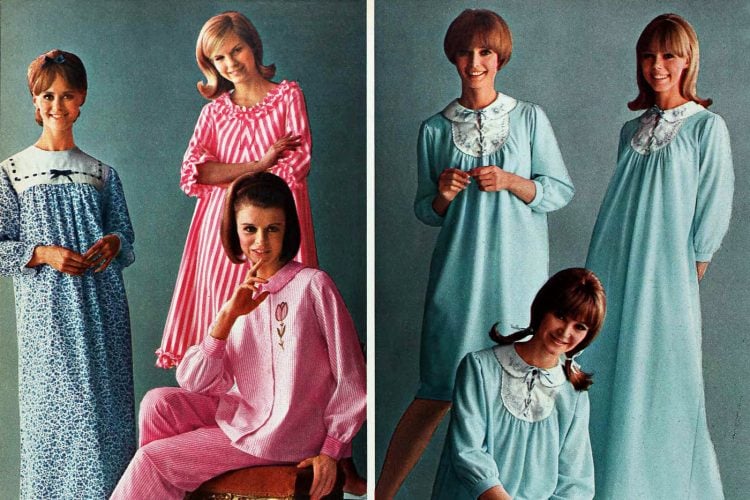 These adorable 1960s nightgowns & pajamas were sweet, demure... and