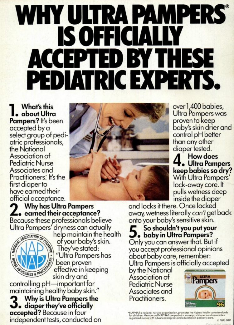 price of diapers in 1980