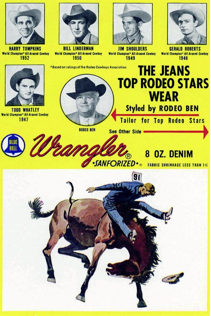 Vintage Wrangler jeans let folks in the 1950s get some rodeo style ...
