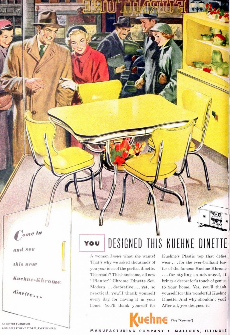 50 compact vintage dining room sets from the 40s & 50s with that