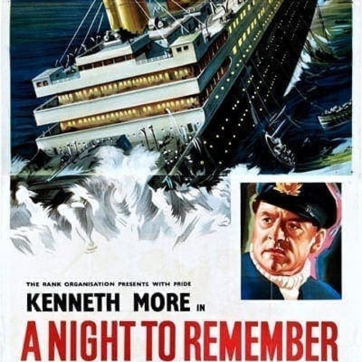 Advertisement for the 1958 movie, A Night to Remember