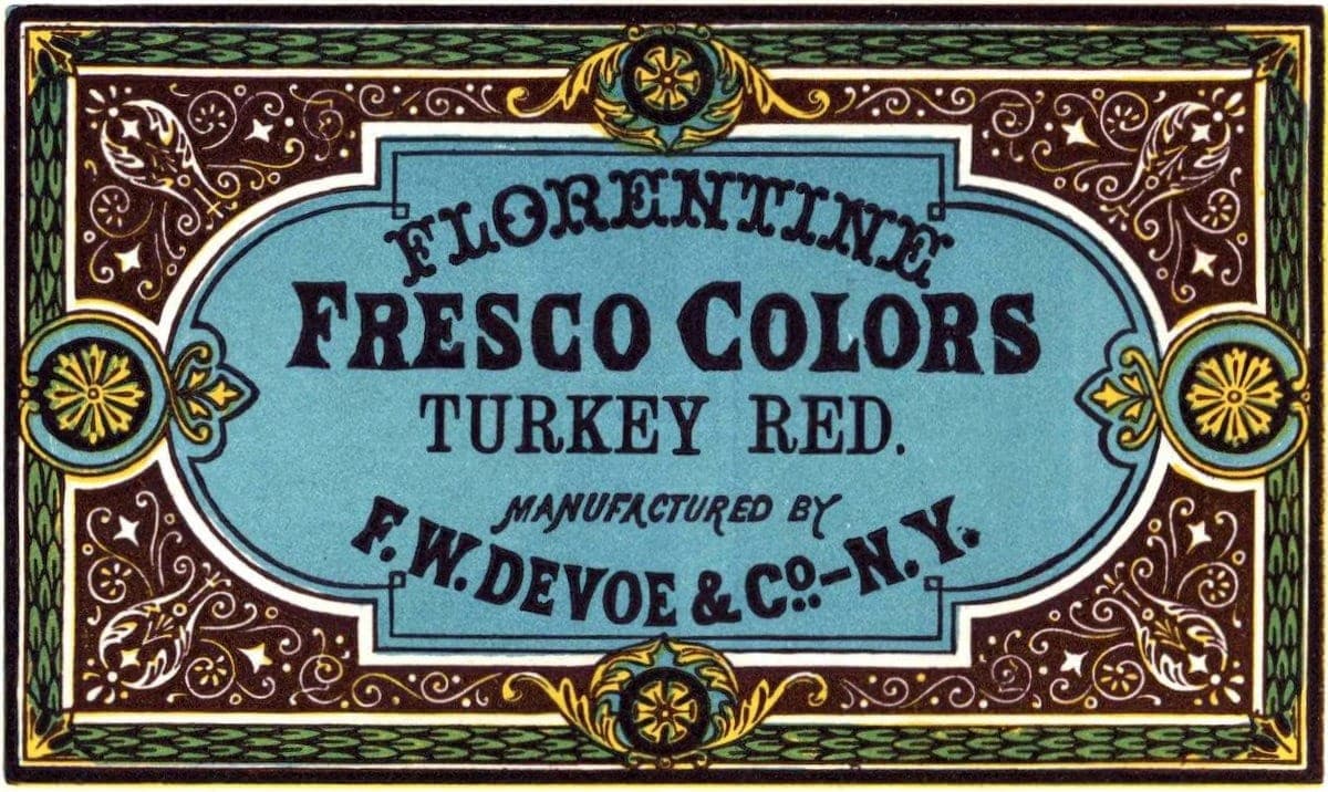 Victorian graphic design: Stylized paint labels (1870s & 1880s) - Click