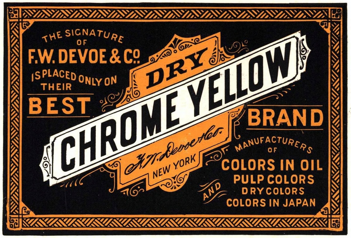 Victorian graphic design Stylized paint labels (1870s & 1880s) Click