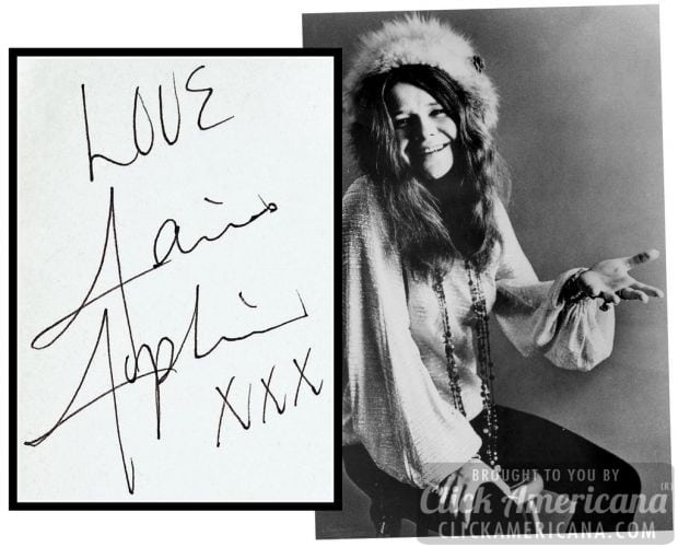 Autographs from 11 lost music legends Click Americana