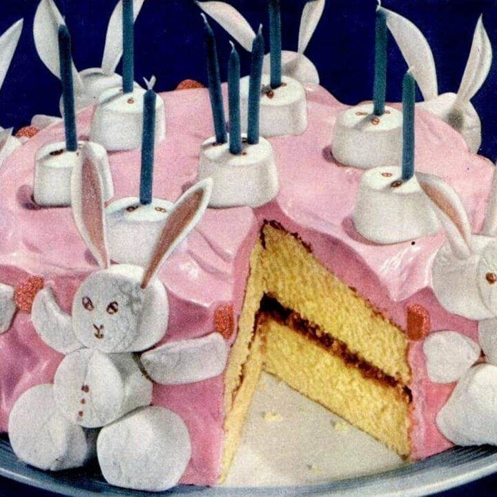 Marshmallow bunny cake