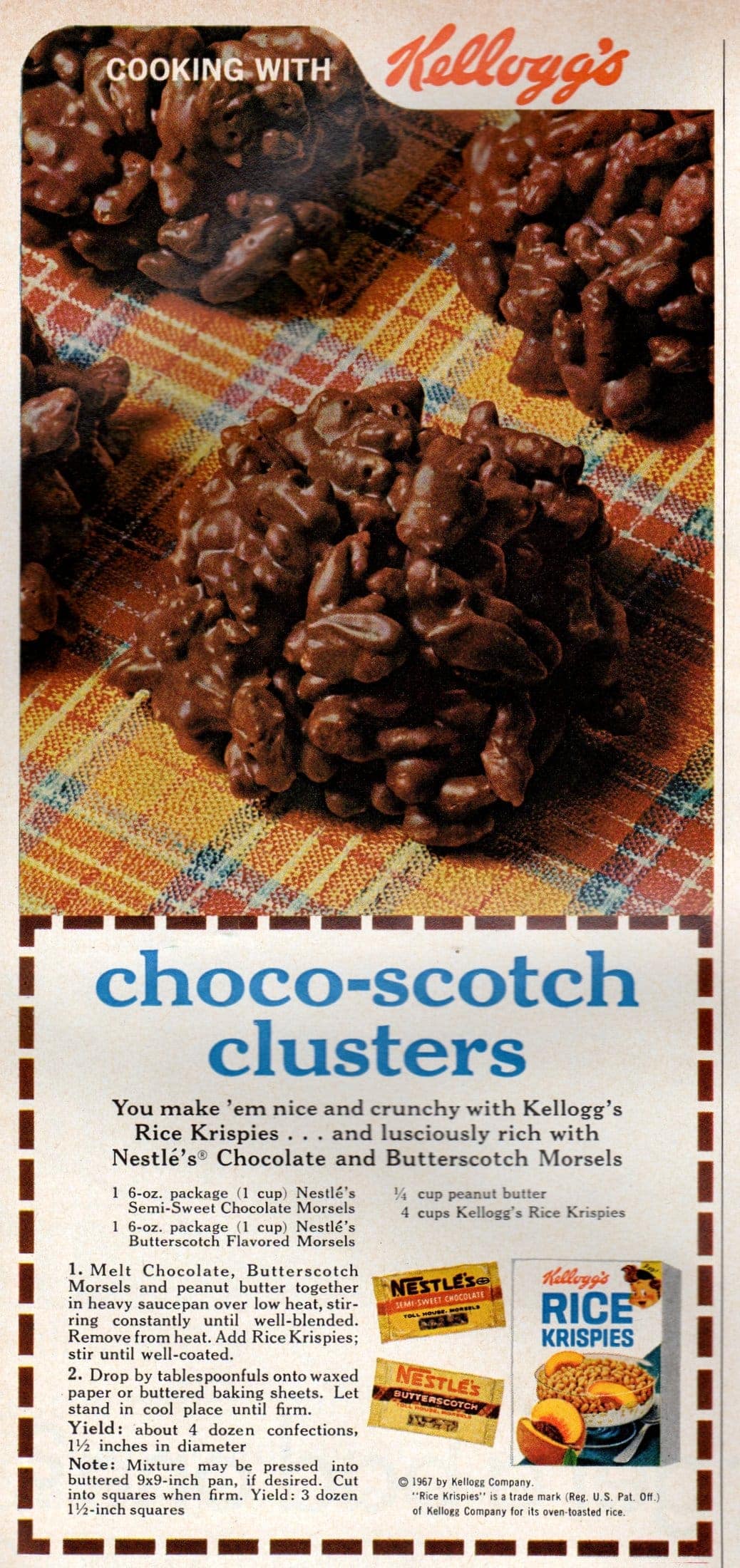 Chocolatebutterscotch Rice Krispies treats Get the retro chocoscotch