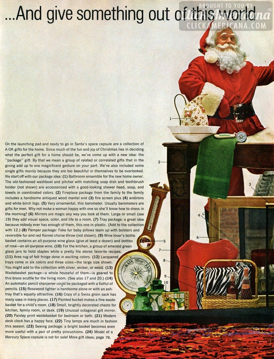 For a merry vintage Christmas: Creative gifts for the mid-century home, from 1964