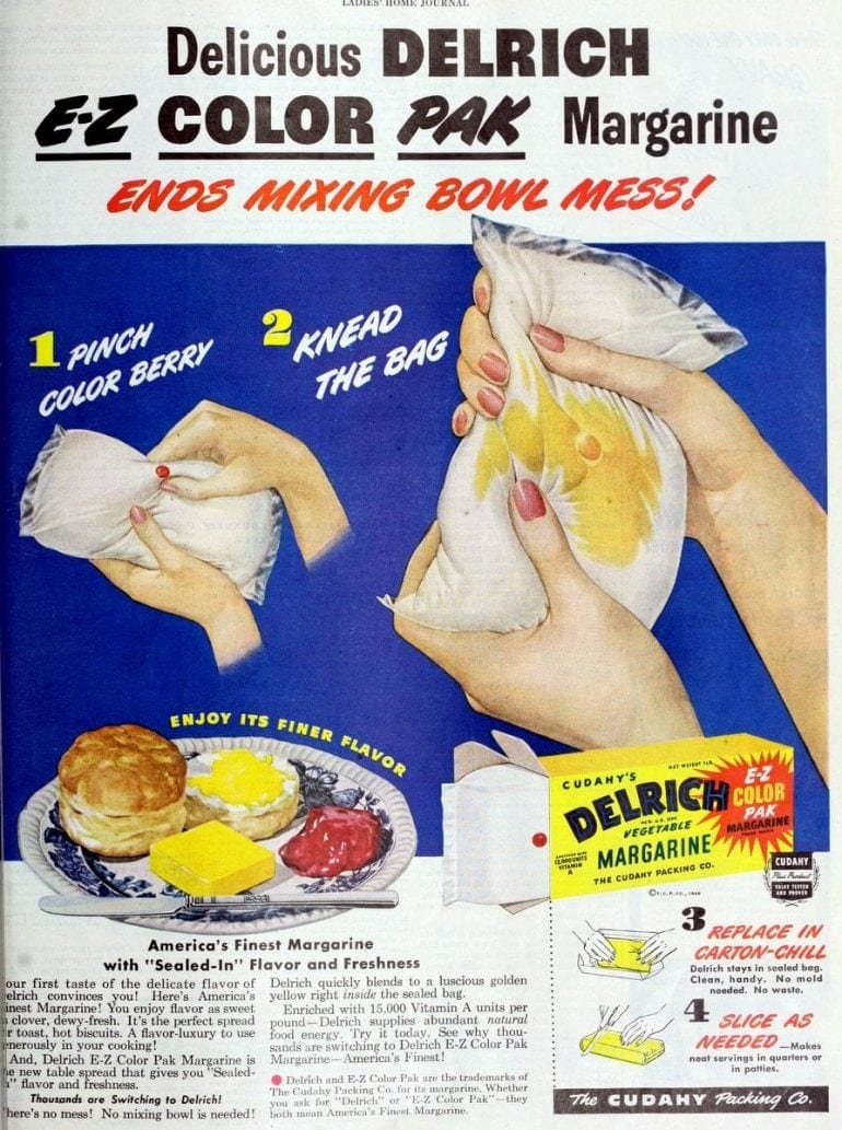 Yellow or white margarine? The tedious legal battle over buttercolored