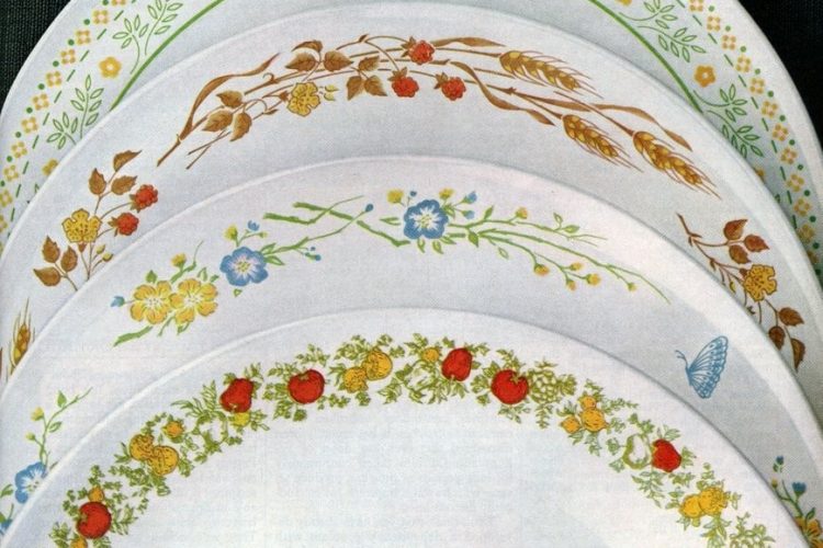 Corelle Traditions livingware 4 new designs (1981) Click Americana