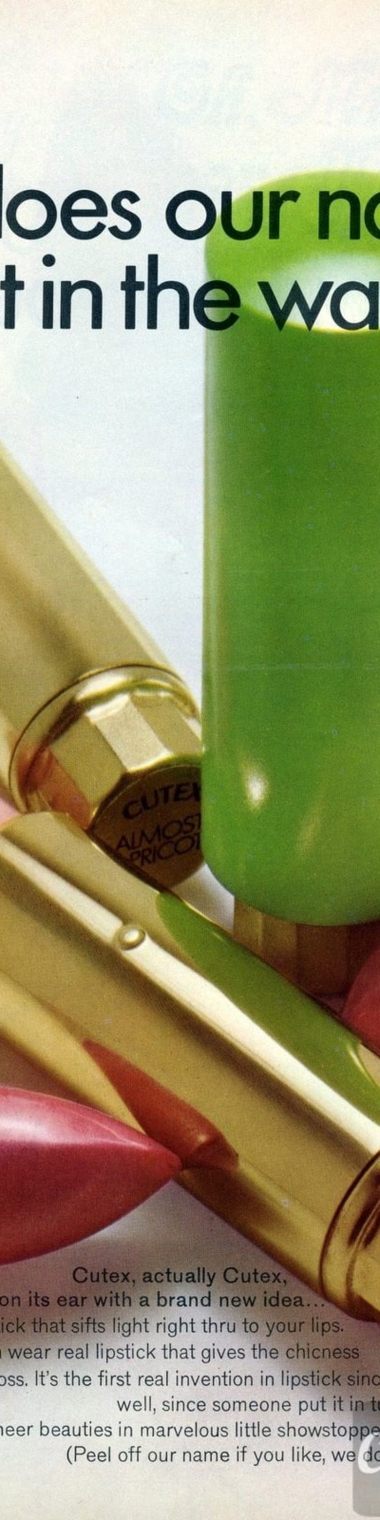 Cutex lipstick flips fashion on its ear (1967) Click Americana