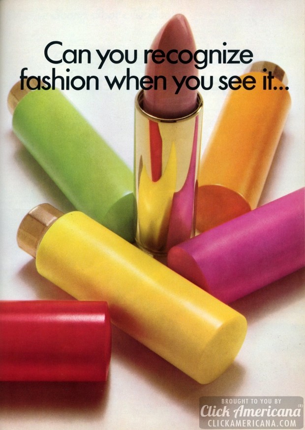 Cutex lipstick flips fashion on its ear (1967) Click Americana