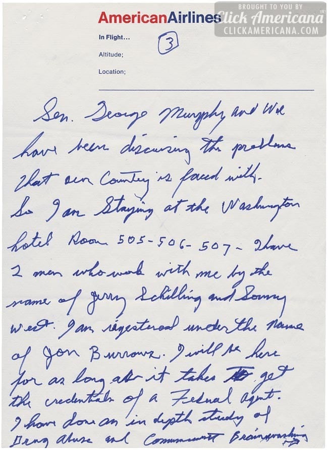Elvis Presley's handwritten letter to President Nixon - Page 3