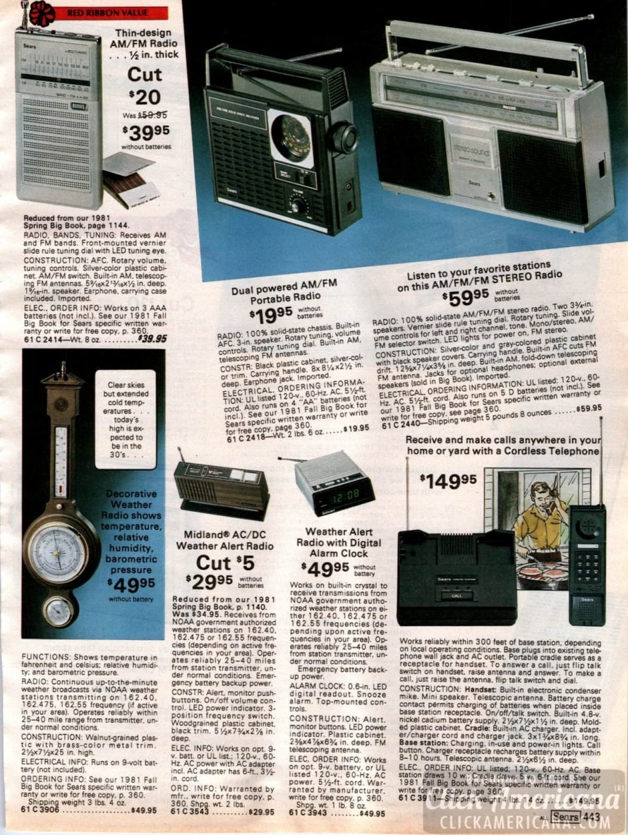 Retro stereos, tech & '80s electronics from the 1981 Sears catalog