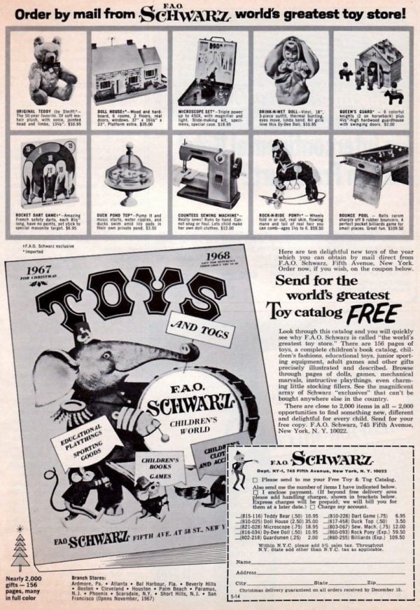 Vintage FAO Schwarz toy catalogs had the best fun stuff for 60s kids