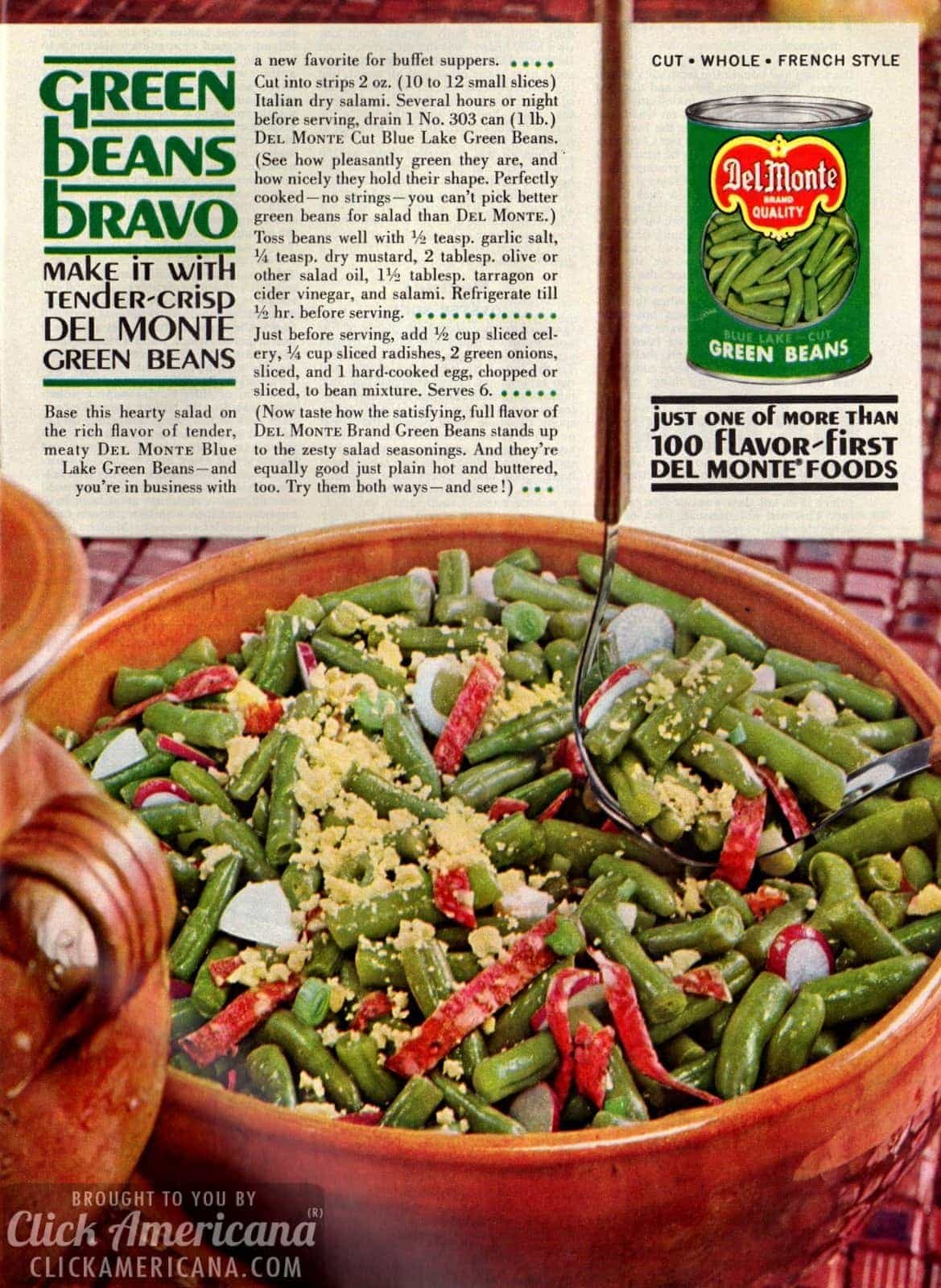GREEN BEANS BRAVO 1961 CLICK AMERICANA