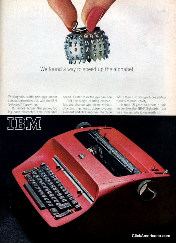 The latest electric typewriters from IBM (19651967) Click Americana