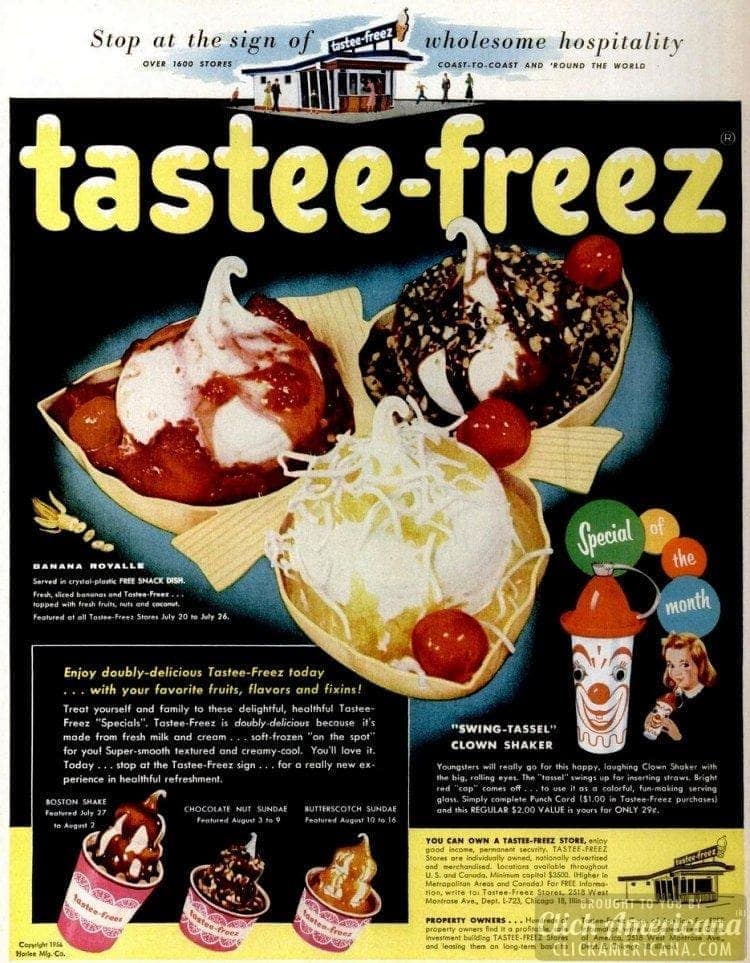 Summertime TasteeFreez treats (1956) Click Americana