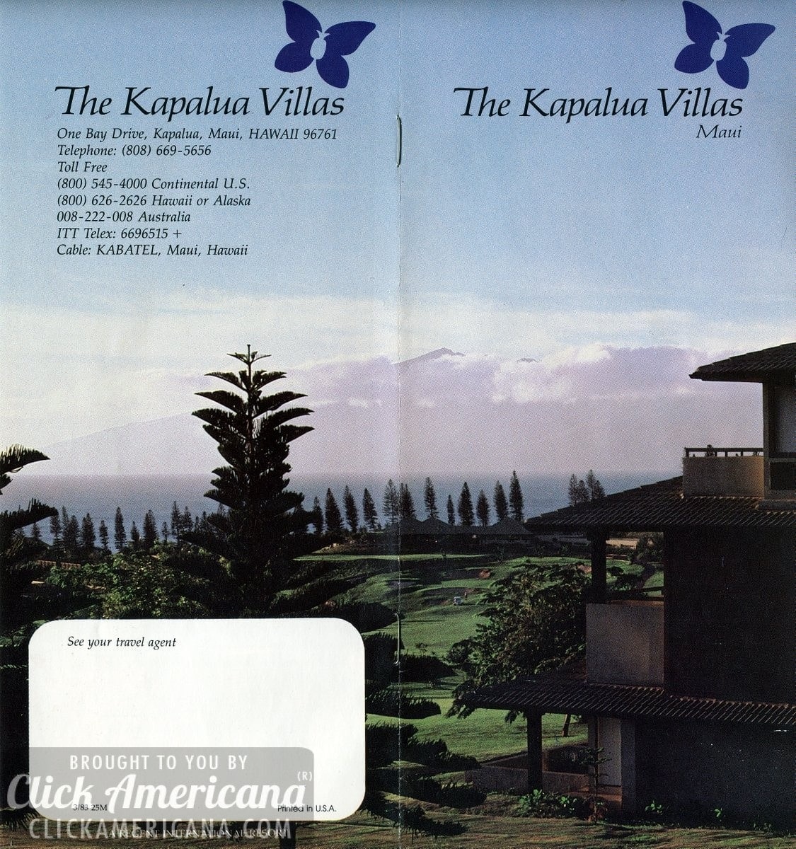 Along the Maui coastline, the new Kapalua Villas (1978)