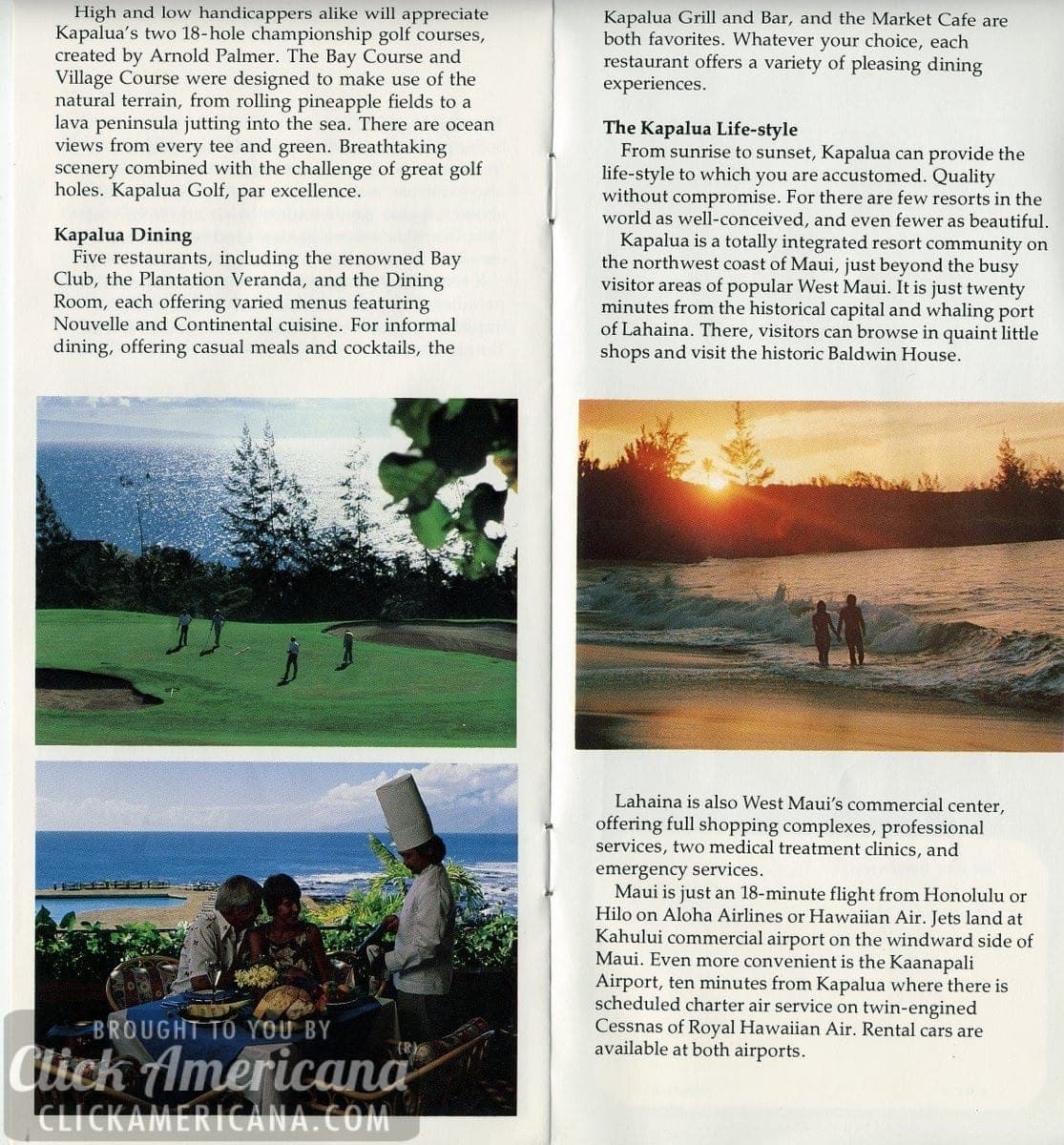 Along the Maui coastline, the new Kapalua Villas (1978)