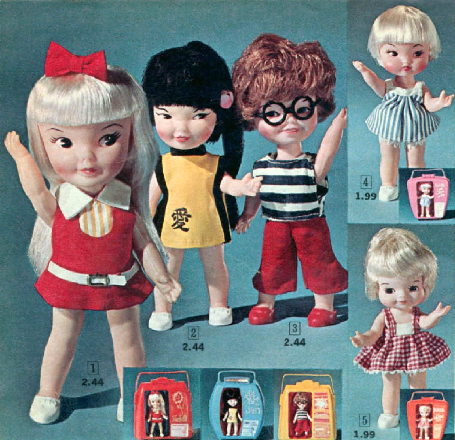 little trendy fashion dolls (1967) via ClickAmericana com