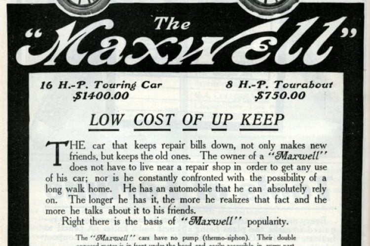 The Maxwell automobile (1905) Click Americana
